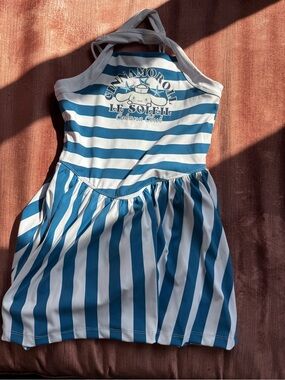 Sanrio Blue and White Striped Cinnamoroll Swim Dress